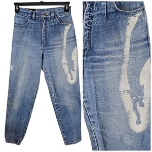 Pasta Vintage High Waste Cat Distressed Denim Jeans